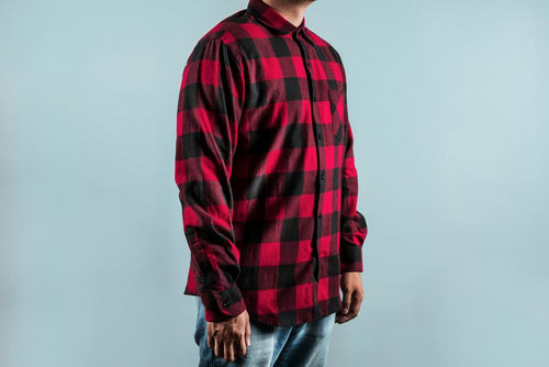 Chequered Red Shirt - Le Rock Clothing