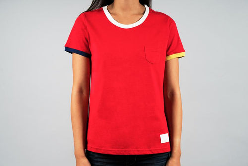 Red Sports Tee - Le Rock Clothing